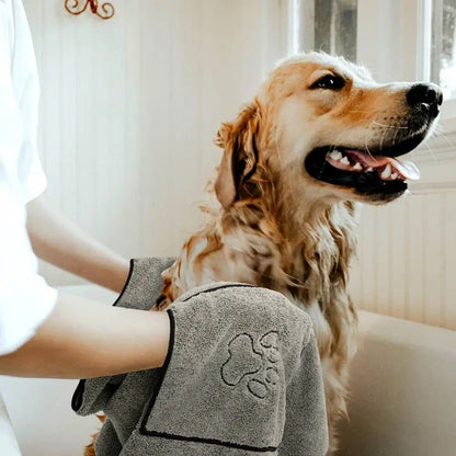 Serviette de Toilette pour Chien avec Poche